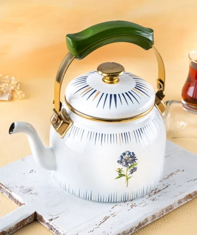 کتری لعابی آجار Qualita Rain سفید
