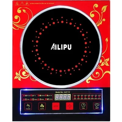 اجاق گاز شیشه ای القایی برقی Ailipu Alp-12 2200 W  با فن اقتصادی کنترل کلید لمسی دیجیتال Ailipu